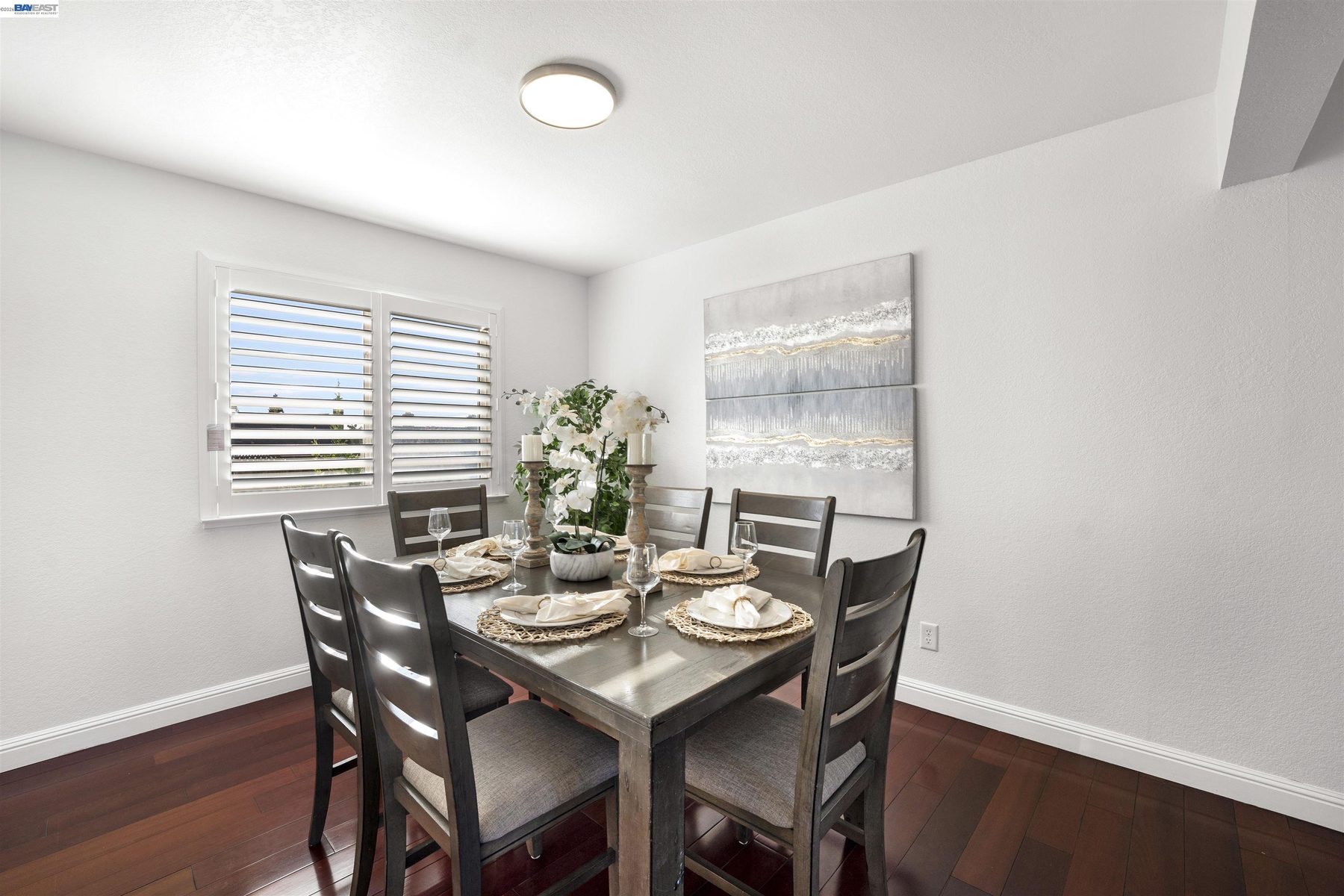 Dining table detail with natural light