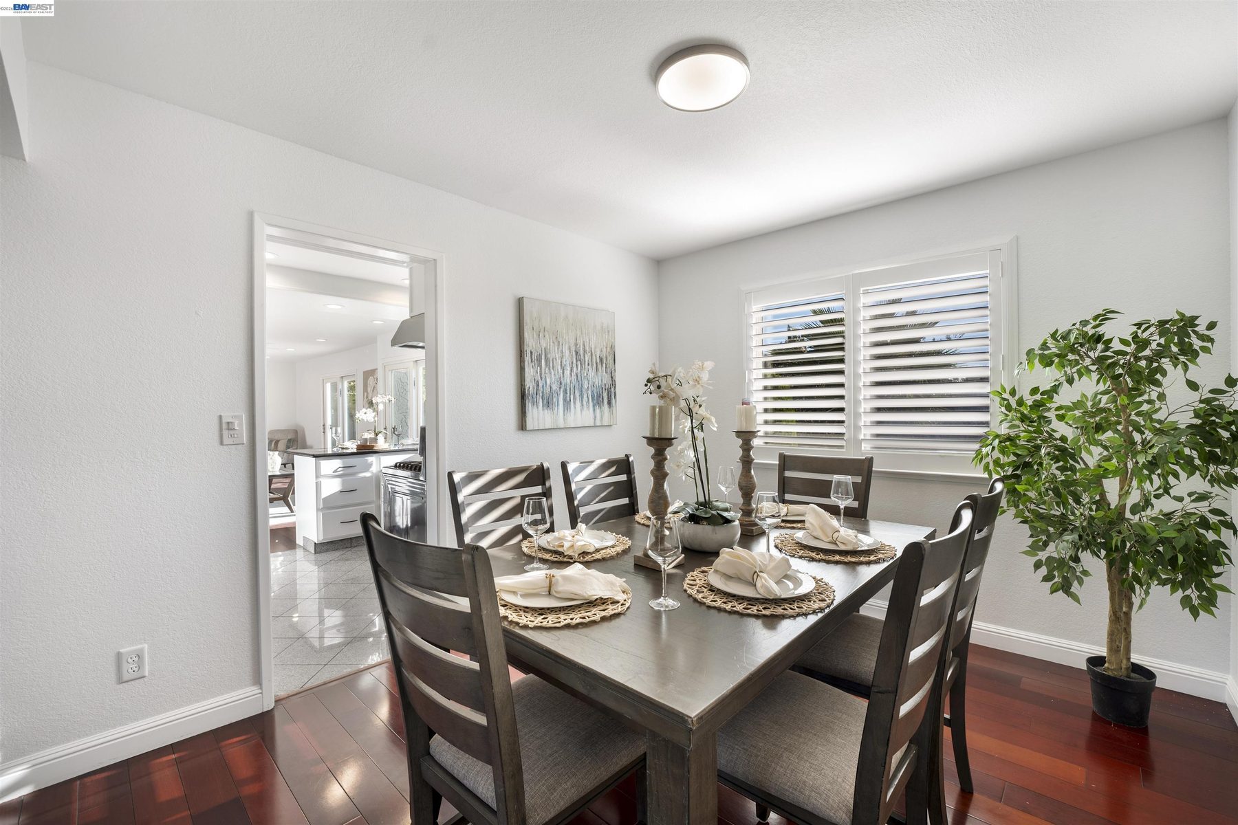 Formal dining room set for six